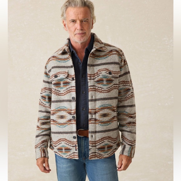 Faherty Thunder Voice Eagle Range High Pile Fleece Lined CPO - Picture 2 of 9